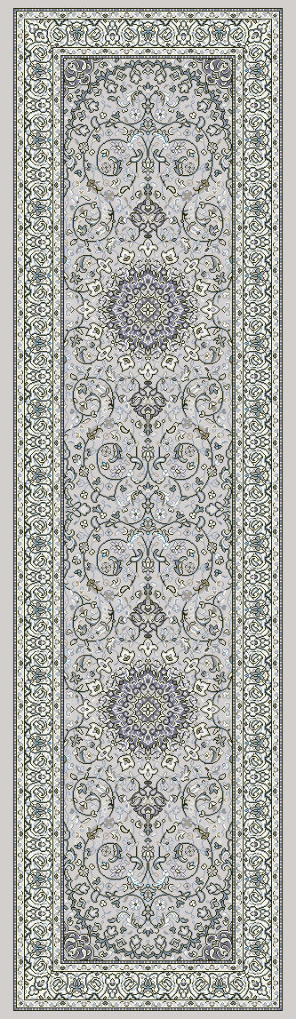 Dynamic Rugs Ancient Garden 57119 Soft Grey / Cream Rugs - runner view