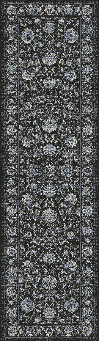 Dynamic Rugs Ancient Garden 57126 Charcoal / Silver Rugs - runner view