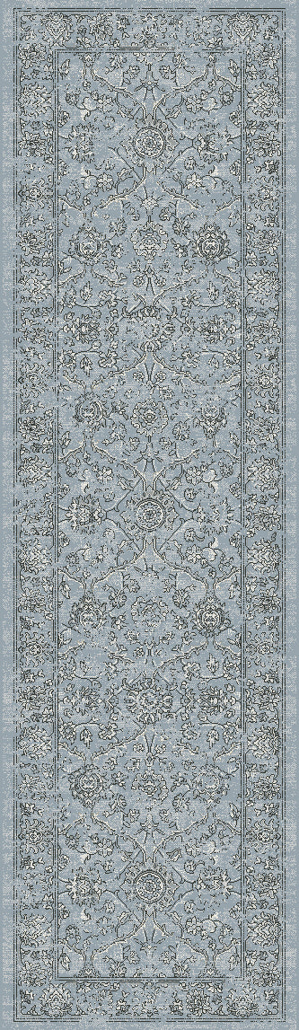 Dynamic Rugs Ancient Garden 57136 Steel Blue / Cream Rugs - runner view