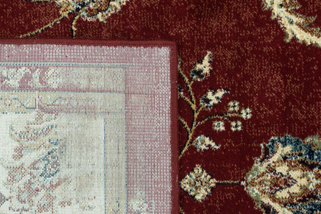 Dynamic Rugs Ancient Garden 57158 Red / Ivory Rugs - corner detail