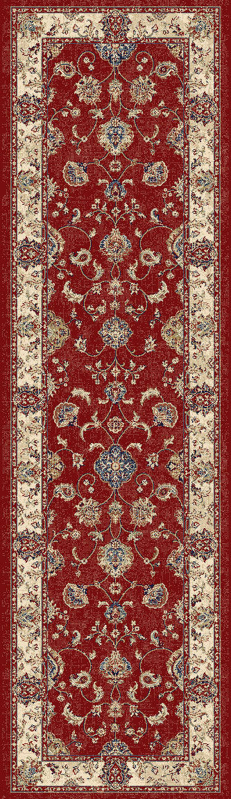 Dynamic Rugs Ancient Garden 57158 Red / Ivory Rugs - runner view
