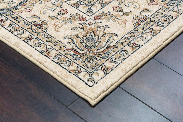 Dynamic Rugs Ancient Garden 57159 Ivory Rugs - corner detail