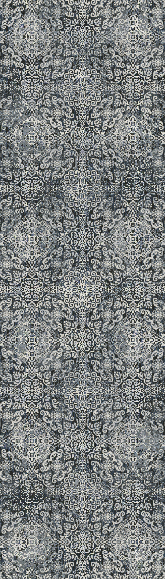 Dynamic Rugs Ancient Garden 57162 Steel Blue Rugs - runner view
