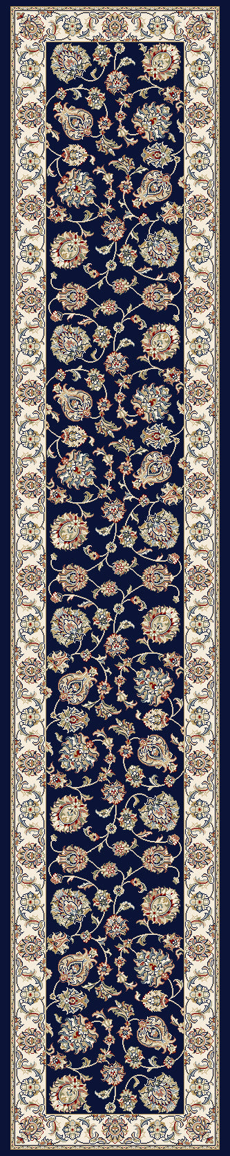 Dynamic Rugs Ancient Garden 57365 Blue / Ivory Rugs - runner view
