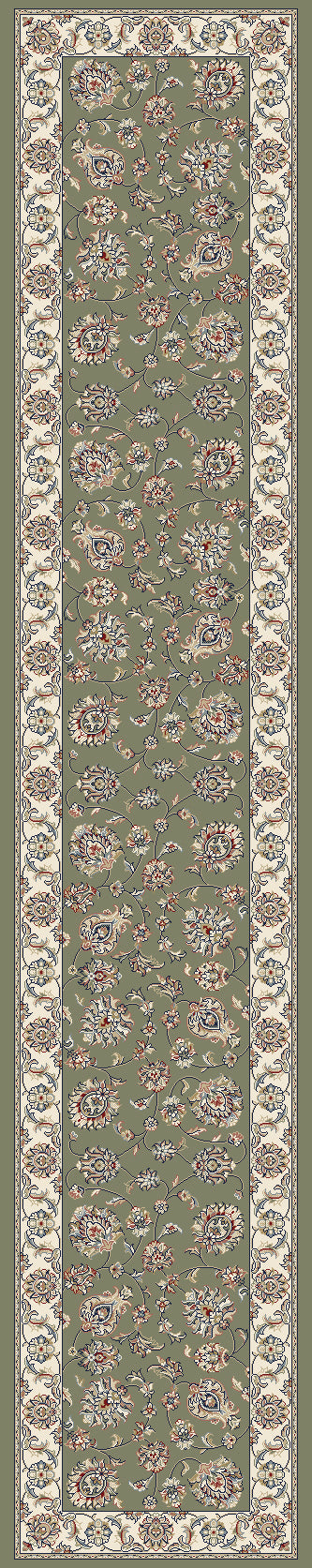 Dynamic Rugs Ancient Garden 57365 Green / Ivory Rugs - runner view