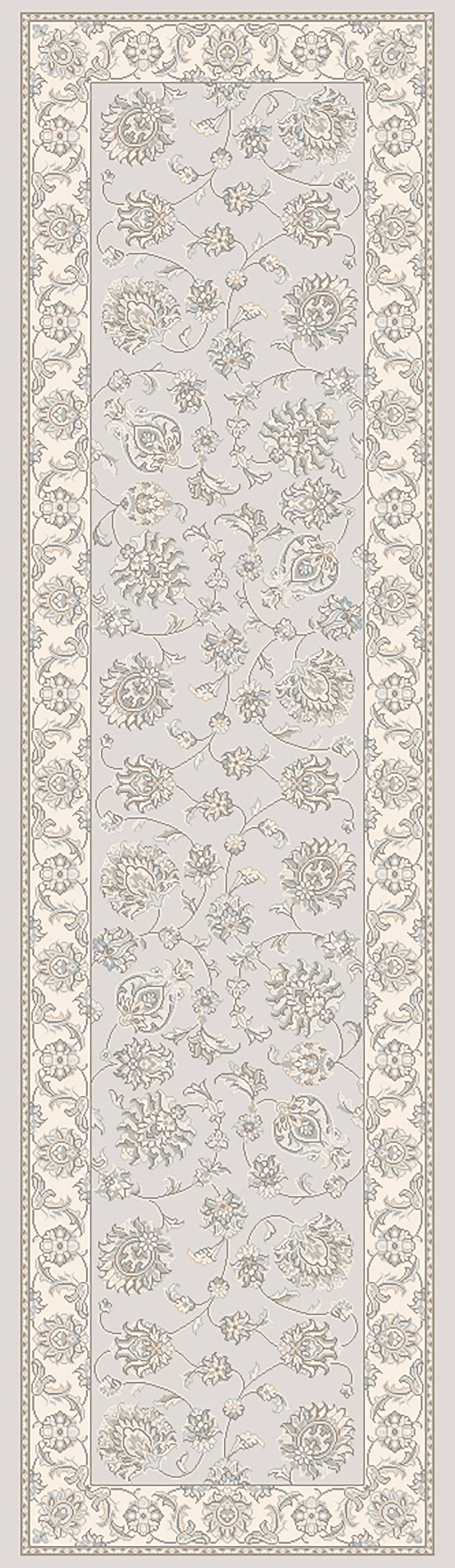 Dynamic Rugs Ancient Garden 57365 Soft Grey / Cream Rugs - runner view