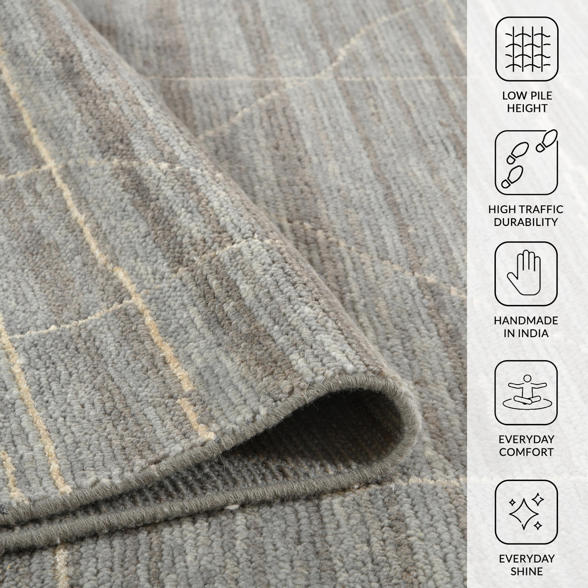 Amer Anna ANN-3 Gray area rug - infographic view