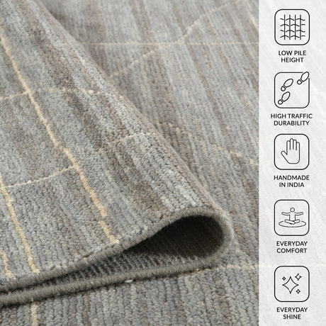Amer Anna ANN-3 Gray area rug - infographic view