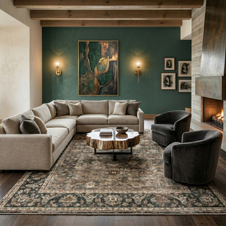 Amer Antiquity ANQ-54 Ivory area rug - lifestyle view
