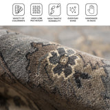 Amer Antiquity ANQ-11 Gray area rug - infographic view