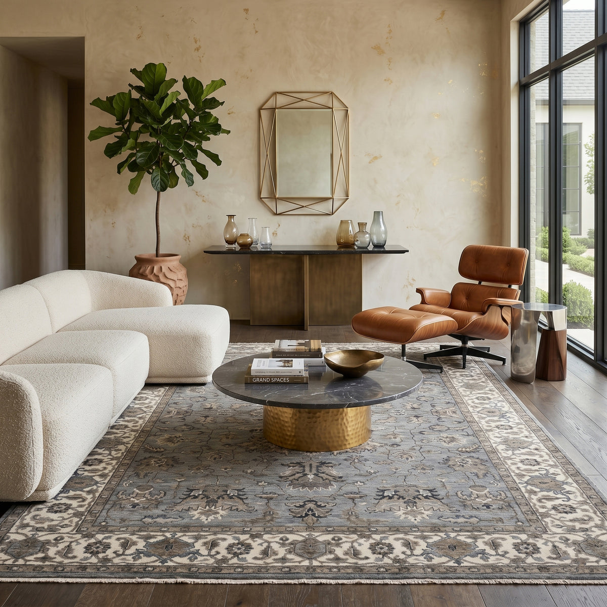 Amer Antiquity ANQ-11 Gray area rug - lifestyle view