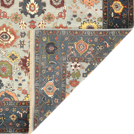 Amer Antiquity ANQ-15 Sky Blue / Denim area rug - back view
