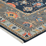 Amer Antiquity ANQ-16 Navy Blue area rug - corner view