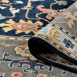 Amer Antiquity ANQ-16 Navy Blue area rug - rolled view