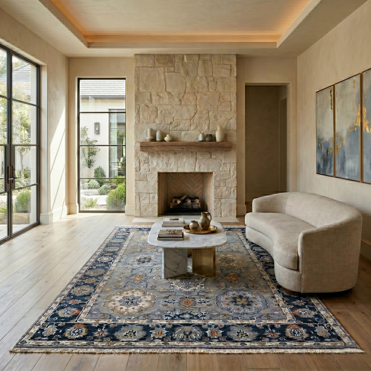 Amer Antiquity ANQ-52 Fog area rug - lifestyle view