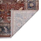 Amer Arcadia ARC-3 Red / Navy area rug - back view