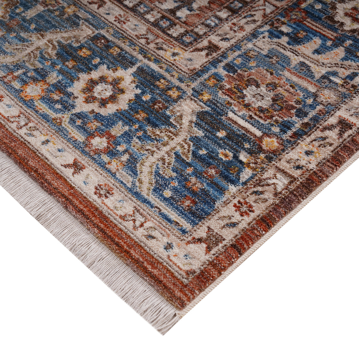 Amer Arcadia ARC-3 Red / Navy area rug - corner view