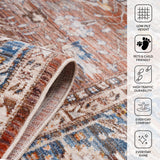 Amer Arcadia ARC-3 Red / Navy area rug - infographic view