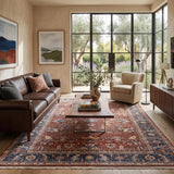 Amer Arcadia ARC-3 Red / Navy area rug - lifestyle view