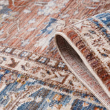 Amer Arcadia ARC-3 Red / Navy area rug - rolled view
