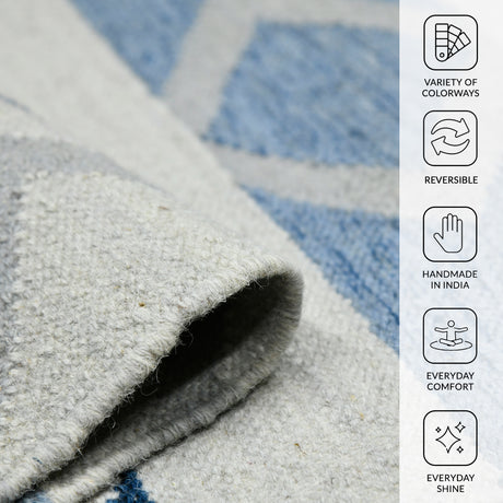 Amer Artifacts ARI-14 Sky Blue area rug - infographic view