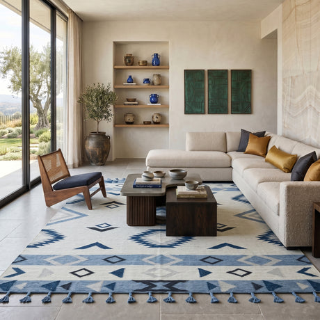 Amer Artifacts ARI-14 Sky Blue area rug - lifestyle view
