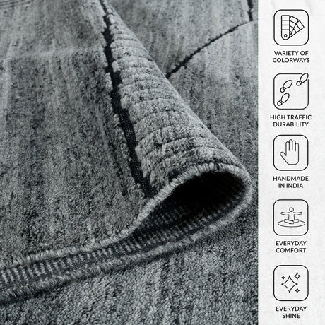 Amer Arlington ARL-2 Gray area rug - infographic view