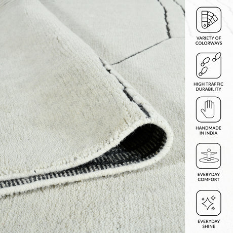 Amer Arlington ARL-3 Ivory area rug - infographic view