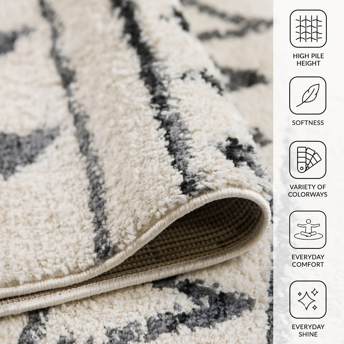 Amer Aspen ASP-3 Cream area rug - infographic view