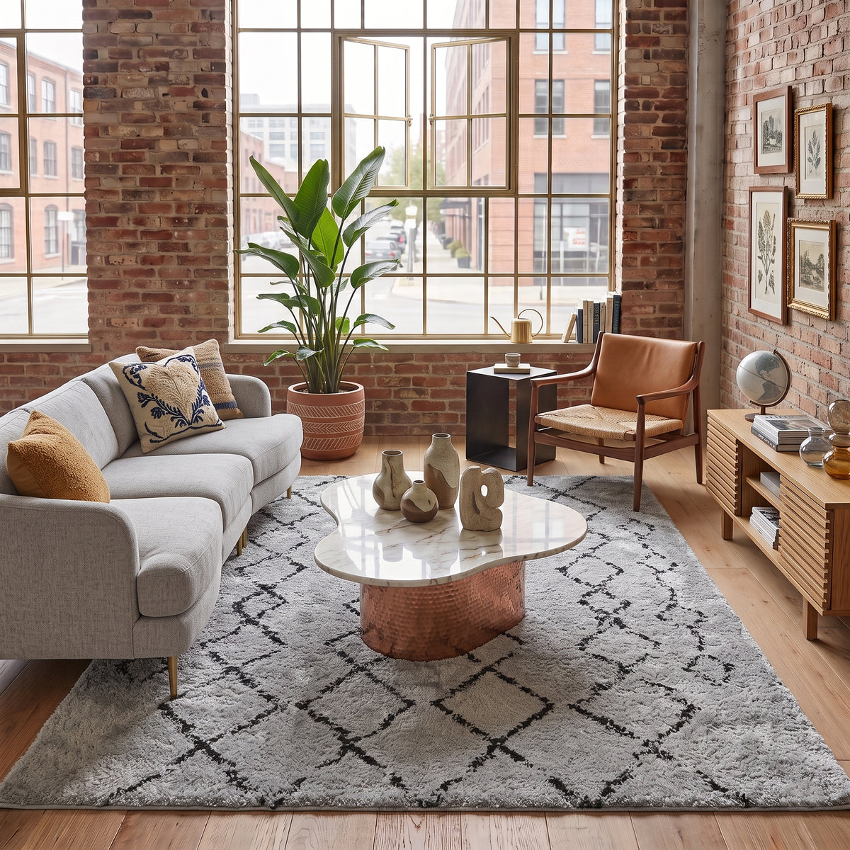 Amer Aspen ASP-4 Light Gray area rug - lifestyle view