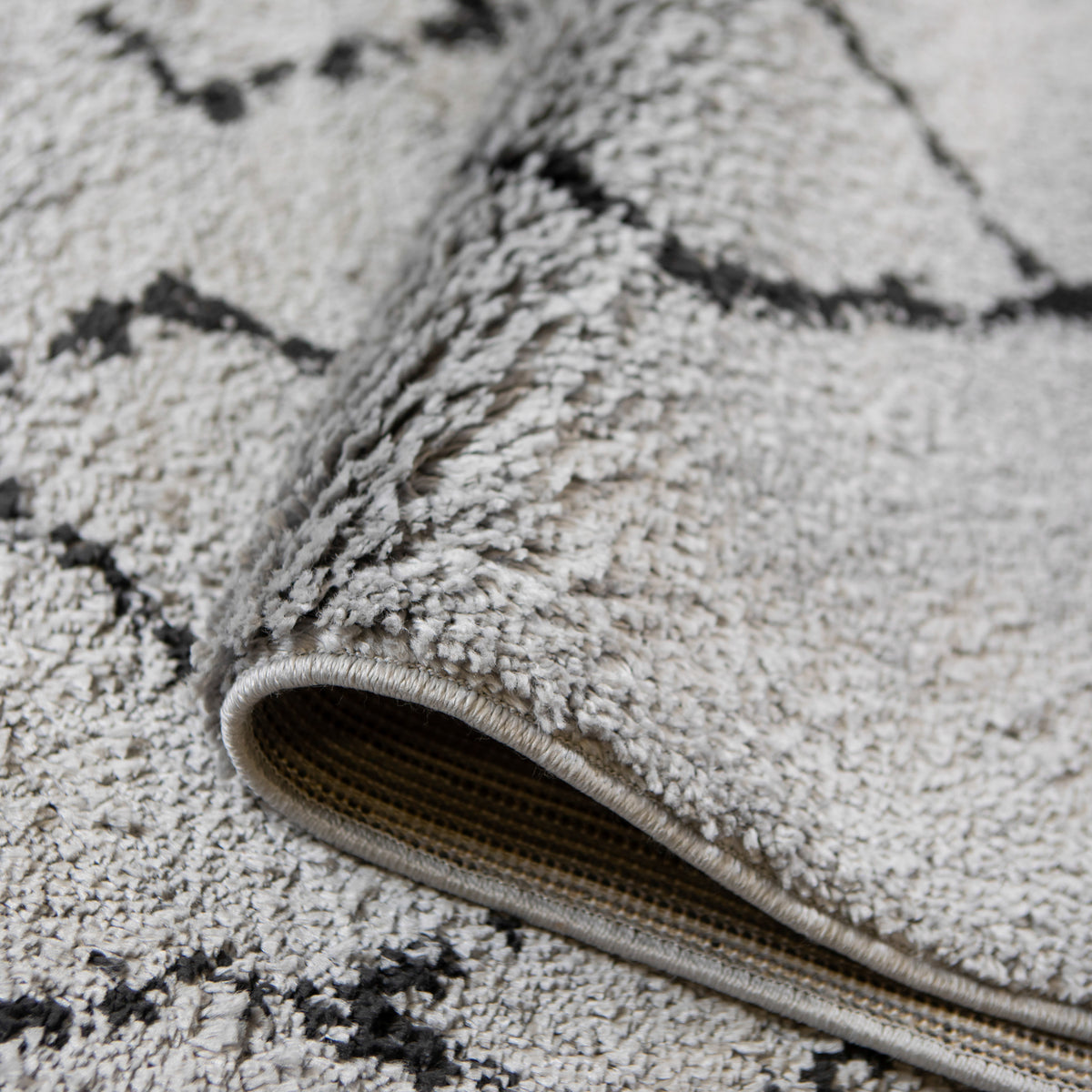 Amer Aspen ASP-4 Light Gray area rug - rolled view