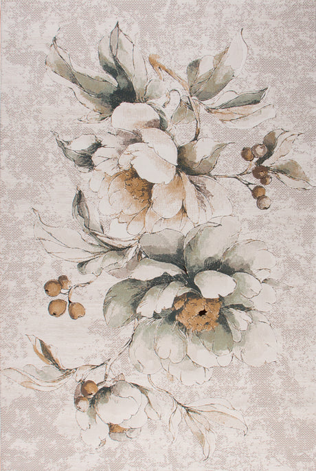 Dynamic Rugs Aspire 11360 Power Loomed Contemporary Cream/Sage/Multi Rug
