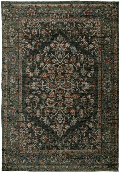 Dynamic Rugs Atlanta 11750 Power Loomed Traditional Navy/Multi Rug