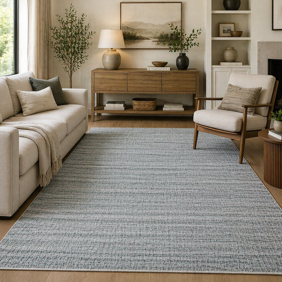 Amer Atlantic ATN-1 Dolphin Gray area rug - lifestyle view