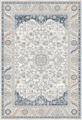 Dynamic Rugs Authentic 18782 Power Loomed Traditional Ivory/Navy Rug