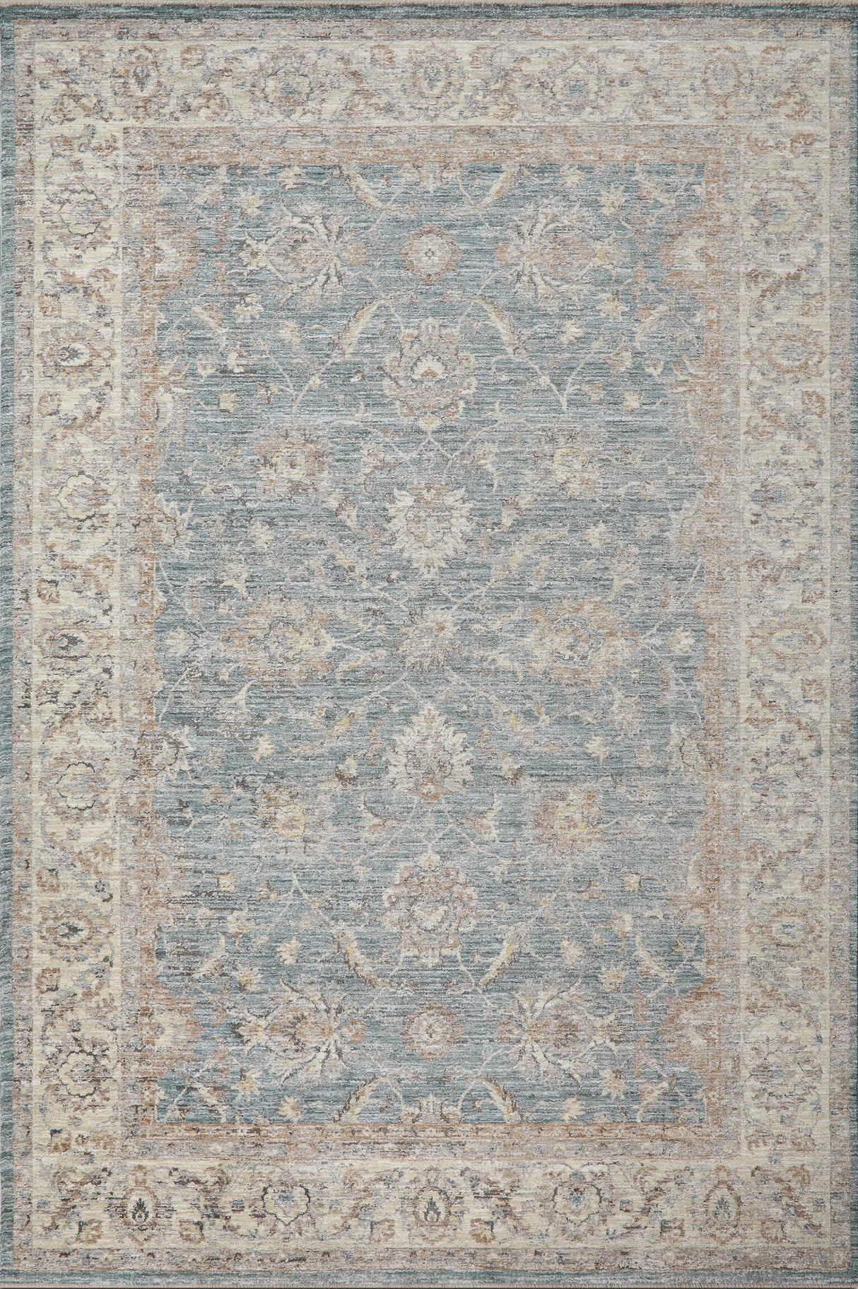 Dynamic Rugs Autumn 10920 Power Loomed Traditional Blue/Beige Rug