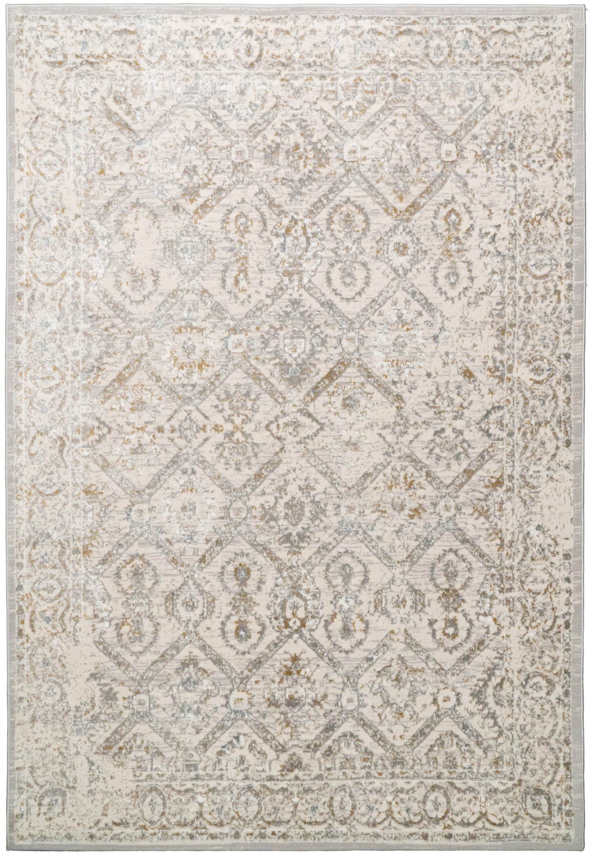 Dynamic Rugs Azure 12582 Power Loomed Transitional Ivory/Beige/Grey Rug