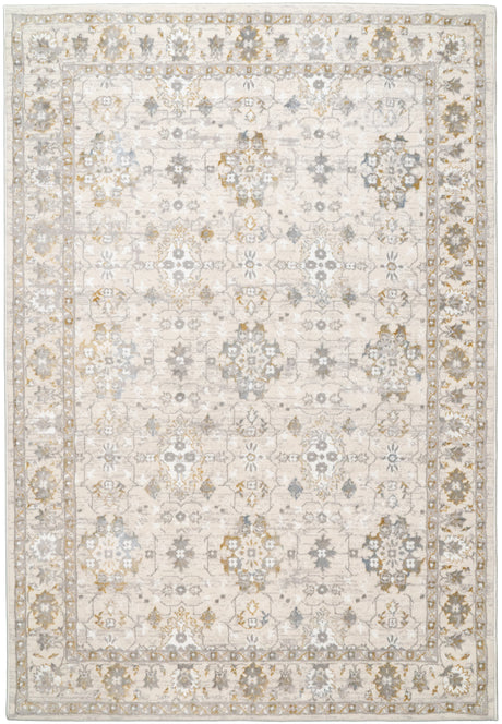 Dynamic Rugs Azure 12586 Power Loomed Traditional Ivory/Grey/Blue Rug