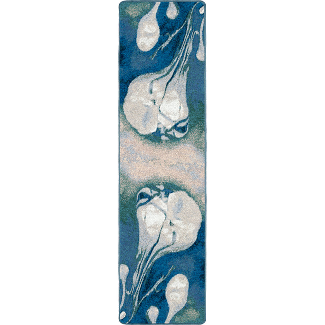 American Dakota Abstract Jellyfish Ocean Blue Rug