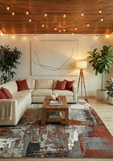 Amer Alpine ALP-5 Rust area rug - lifestyle view