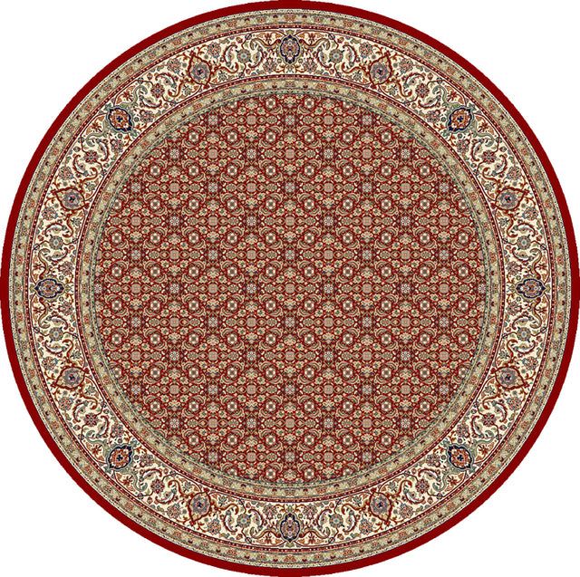 Dynamic Rugs Ancient Garden 57011 Red / Ivory Rugs - round rug view