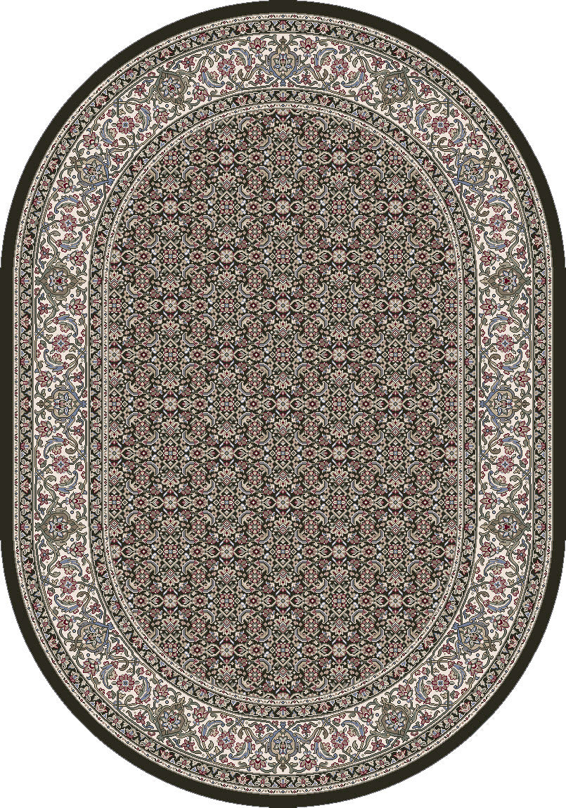 Dynamic Rugs Ancient Garden 57011 Black / Ivory Rugs - oval rug view