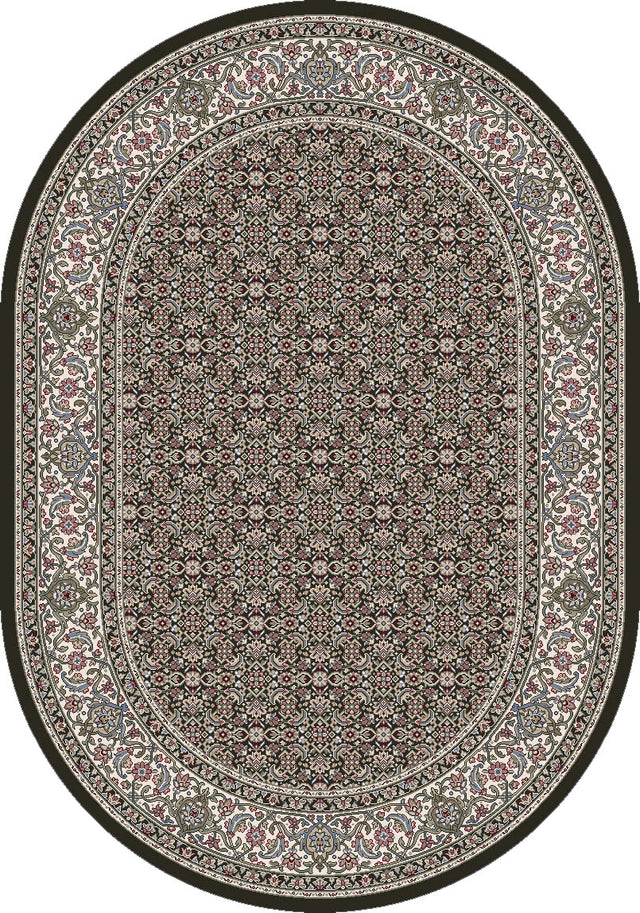 Dynamic Rugs Ancient Garden 57011 Black / Ivory Rugs - oval rug view