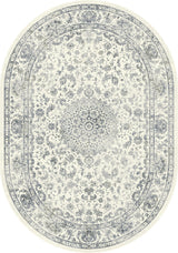 Dynamic Rugs Ancient Garden 57109 Cream Rugs - oval rug view