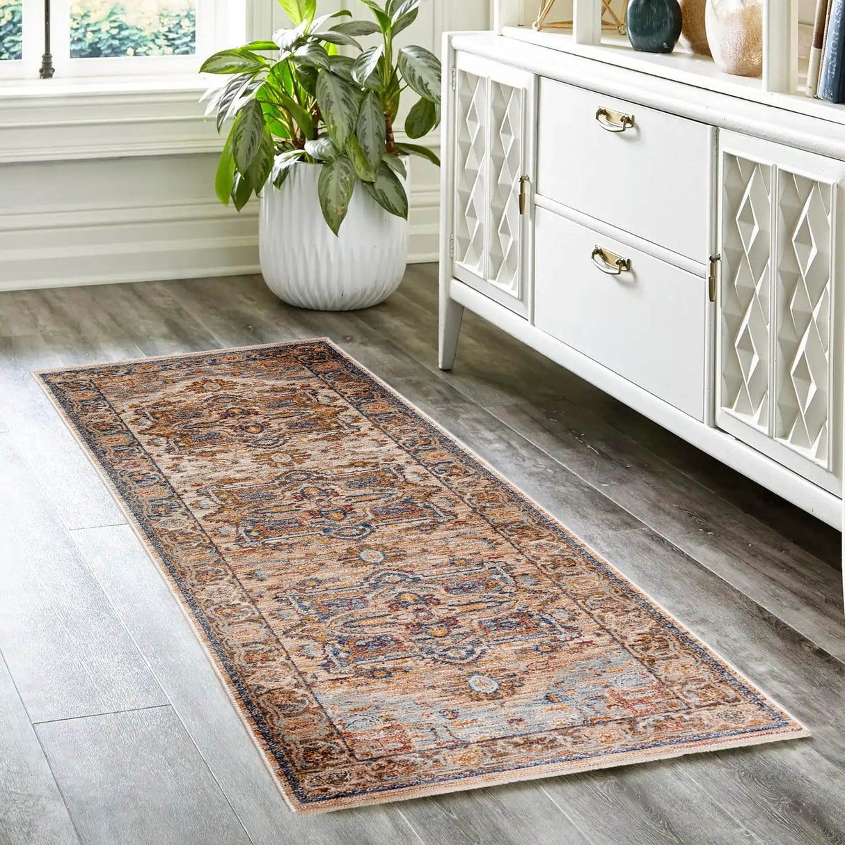 Dalyn Bergama BE2 Machine Made Traditional Blue Rug