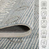 Amer Berlin BER-1 Blue / White area rug - infographic view