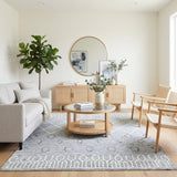 Amer Berlin BER-1 Blue / White area rug - lifestyle view