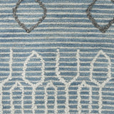 Amer Berlin BER-1 Blue / White area rug - color swatch view