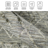 Amer Berlin BER-2 Gray area rug - infographic view