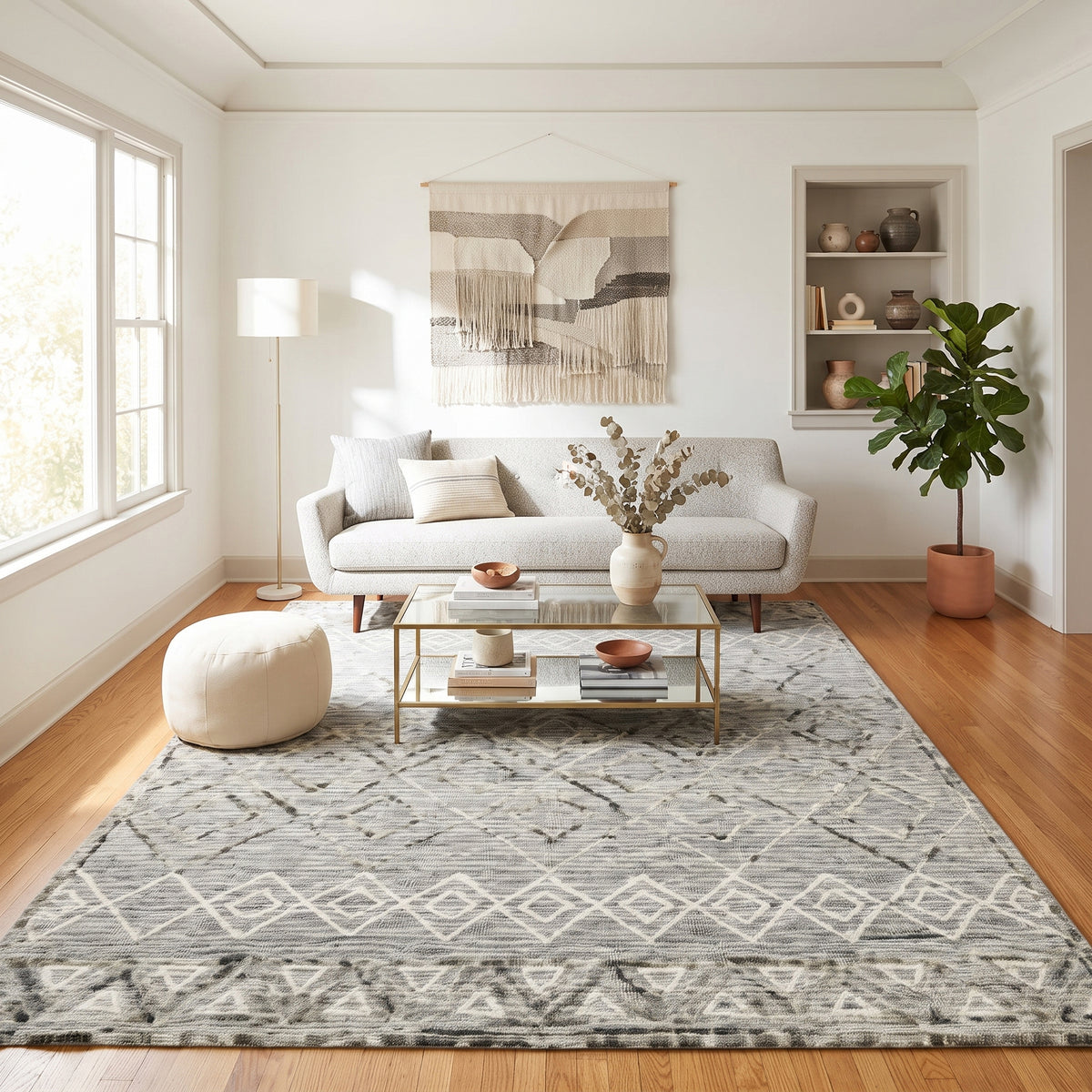 Amer Berlin BER-2 Gray area rug - lifestyle view